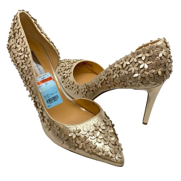 INC Metallic Flecks Gold & Silver With 3D Flowers - Picture 6 of 9